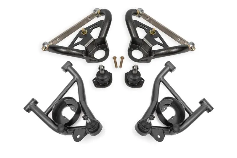 Bmr 78-87 Gm G-Body Adjustable Upper A-Arms Standard Ball Joint - Black Hammertone 1