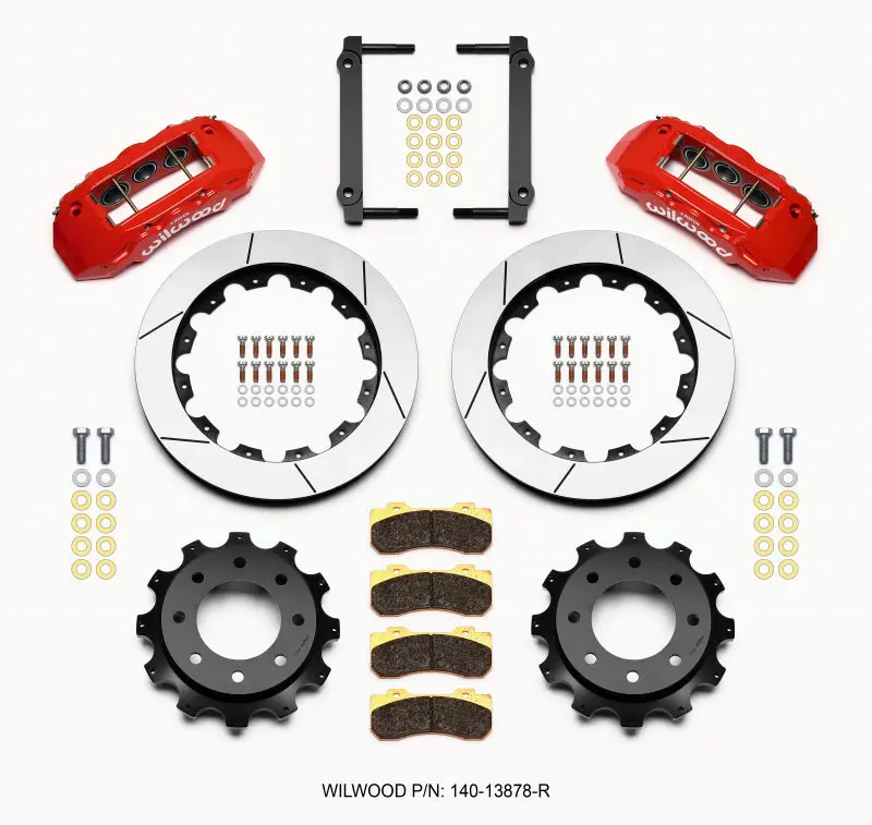Wilwood Tx6r Rear Kit 16.00In Red 1999-2010 Gm H2 / 2500 4.63 Cntr - 140-13878-R 1