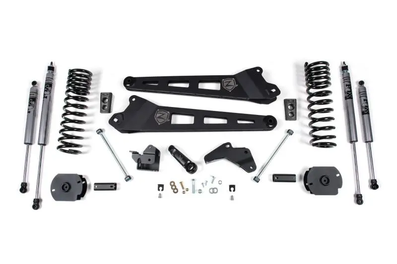 Zone Offroad 14-18 Ram 2500 4In Replacement Radius Arm Lift Kit W/ Fox 2.0 Adv. Shocks 1