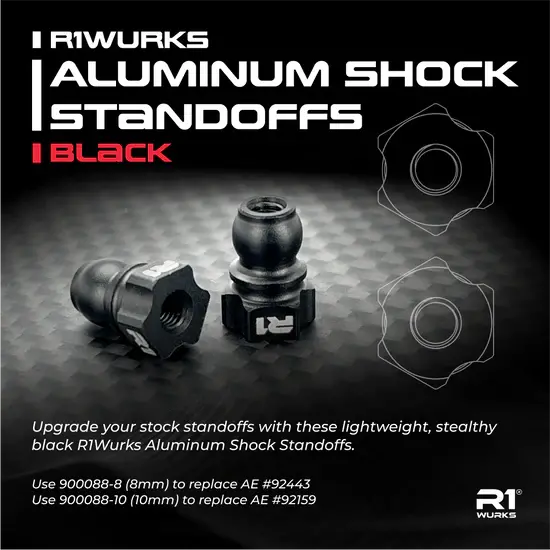 R1wurks Shock Stand-Offs, Black, Aluminum 1