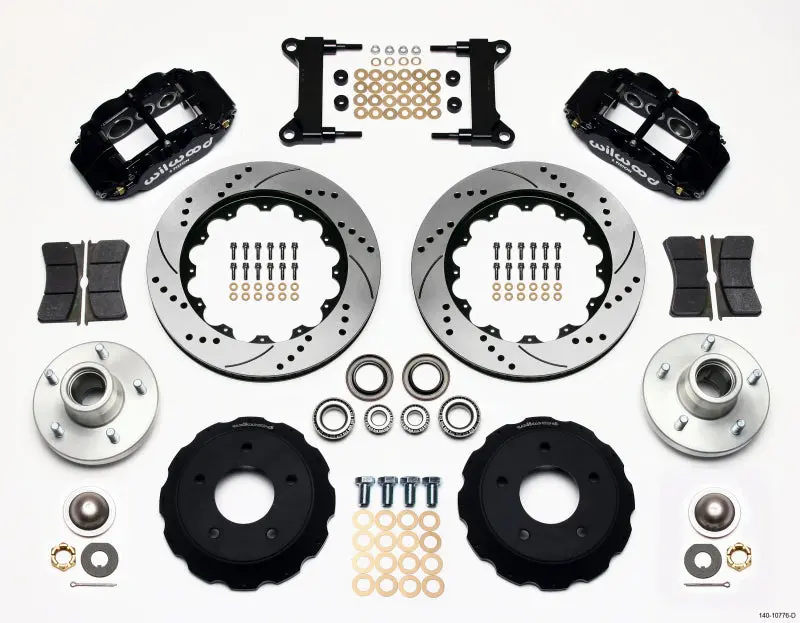 Wilwood Narrow Superlite 6R Front Hub Kit 14.00In Drilled Chevy C-10 60-87 Cpp Drop Spindle - 140-10776-D 1