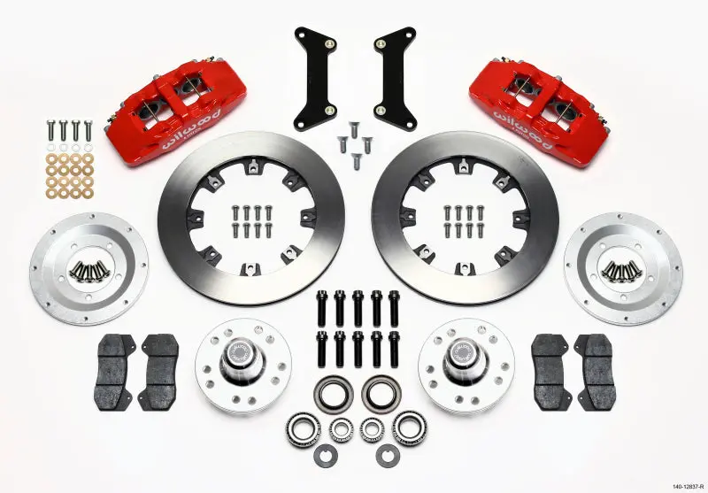 Wilwood Dynapro 6 Front Hub Kit 12.19In Red 79-87 Gm G Body - 140-12837-R 1