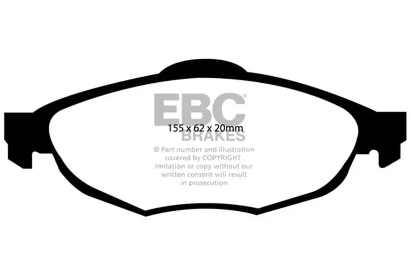 Ebc 01-06 Chrysler Sebring Sedan 2.4 Yellowstuff Front Brake Pads 1