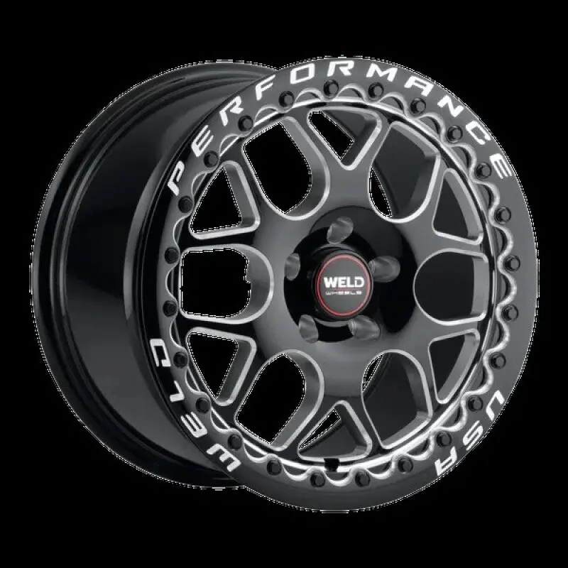 Weld Solana Beadlock 15X10 / 5X114.3 Bp / Et25 /  7.46In Bs / 78.1 Dia  - Gloss Black Mil Wheel 1