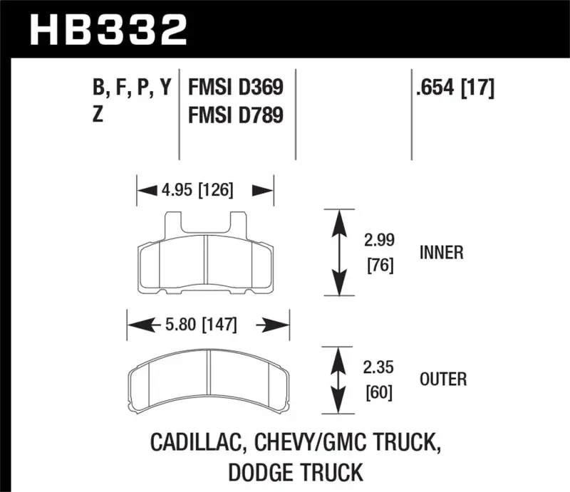 Hawk Super Duty Street Brake Pads - Hb332p.654 2