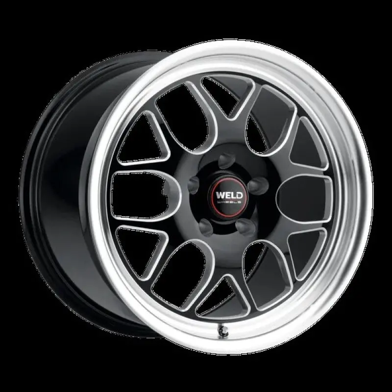 Weld Solana Drag 15X10 / 5X115 Bp / Et0 /  5.5In Bs / 78.1 Dia  - Gloss Black Mil Dia 1