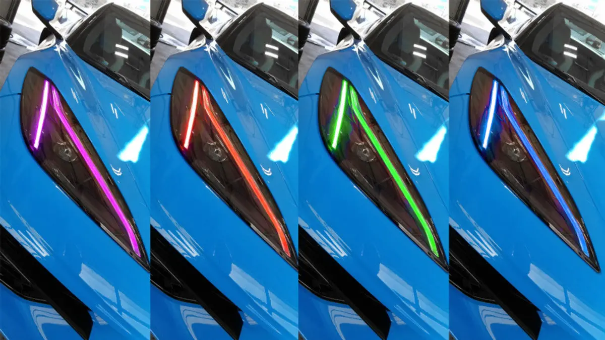 Oracle Rgb+A Headlight Drl Kit - Colorshift W/ Bc1 Controller C8 Corvette (2020+) 1
