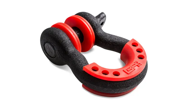 Body Armor 4X4 3/4In Black D-Ring With Red Isolators Single 1