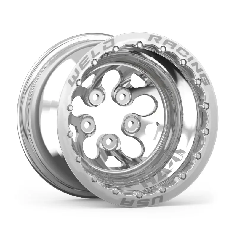 Weld Alpha-1 15X12 / 5X4.75 Bp / 3In. Bs Polished Wheel - Polished Double Beadlock Mt - 83P-512276Mp 1