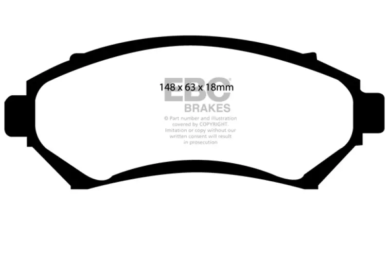 Ebc 97-03 Buick Century 3.1 Yellowstuff Front Brake Pads 1