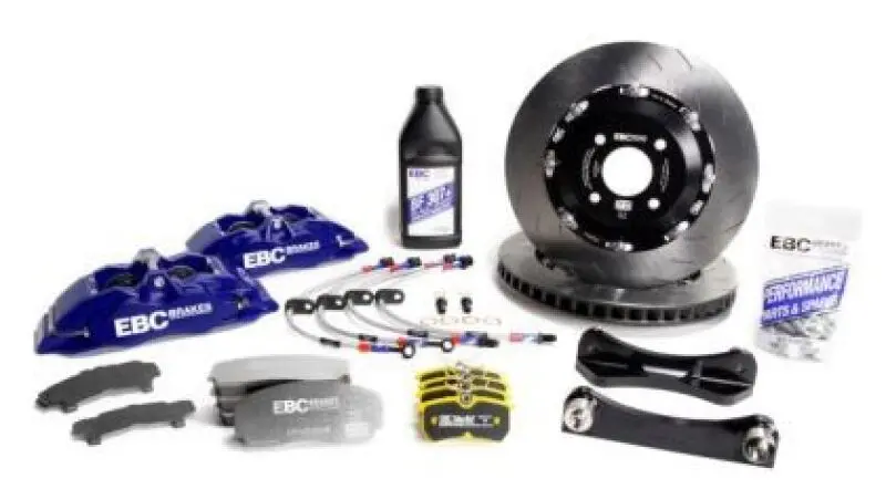 Ebc Racing 12-21 Subaru Wrx Sti Blue 6-Piston 355Mm Rotors Apollo Front Big Brake Kit 1