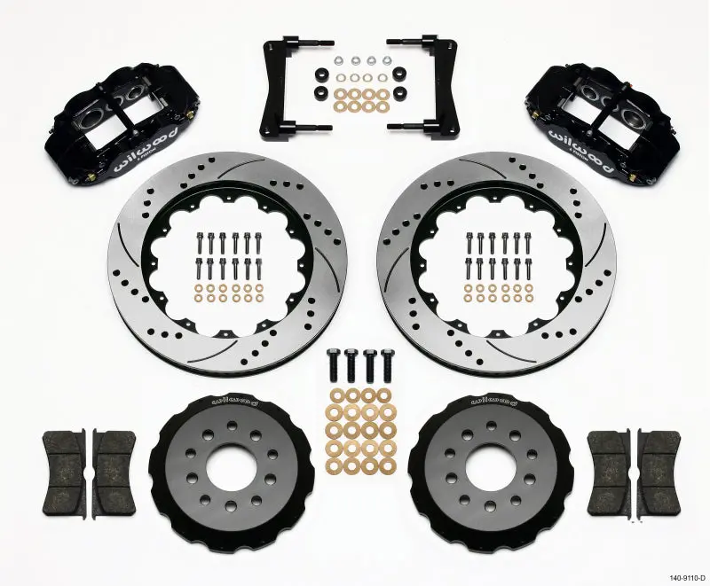 Wilwood Narrow Superlite 6R Front Hat Kit 14.00In Drilled 2005-2014 Mustang - 140-9110-D 1