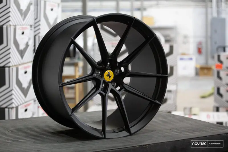 Vossen X Novitec Nf9 21X9.5 Et:38 Satin Black Ferrari 296 Front Wheel 1
