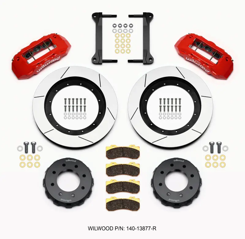 Wilwood Tx6r Front Kit 16.00In Red 1999-2010 Gm H2 Truck/Suv 2500 - 140-13877-R 1