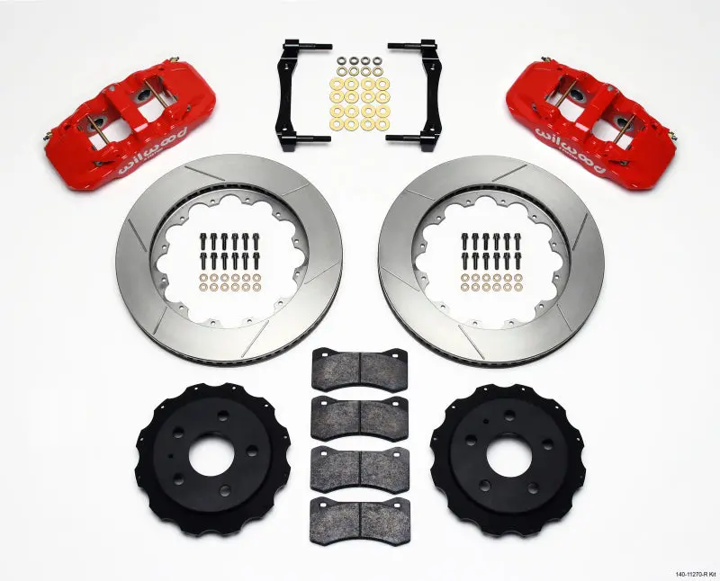 Wilwood Aero4 Rear Kit 14.25In Red 2010-2015 Camaro - 140-11270-R 1