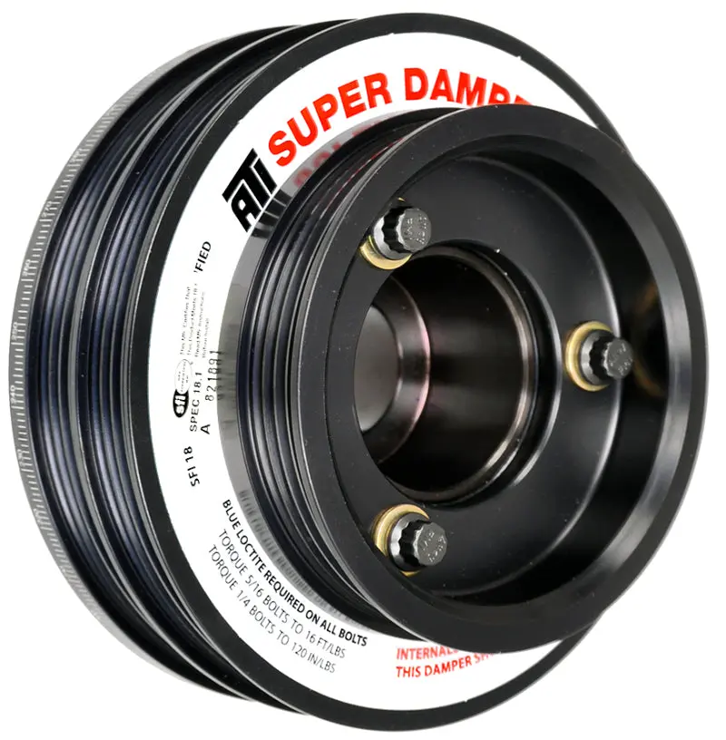 Ati Damper - 5.67In - Alum - (2) 4 Grv - Nissan Rb26 - R33 34 - 1Pc - W/Power Steering Pulley 1