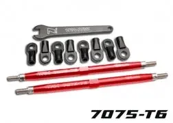 Toe Links, Revo® (Tubes Red-Anodized, 7075-T6 Aluminum, Stronger Than Titanium) (128Mm, Fits Front Or Rear) (2)/ Rod Ends, Rear (4)/ Rod Ends, Front (4)/ Aluminum Wrench (1) 1