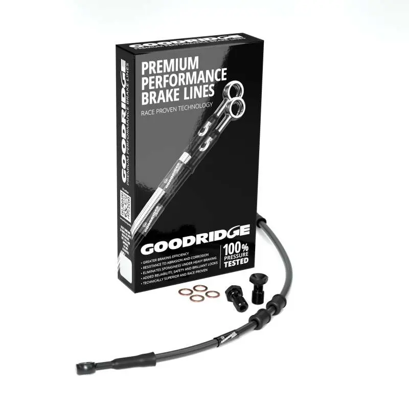 Goodridge 09-18 Hd Xl883/N +6In Front Brake Line Kit - Black 1