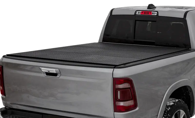 Access 09-18 Ram 1500 / 19+ Ram Classic (W/O Rambox) 5Ft 7In Lomax Trifold Bed Cover - Black Diamond 2