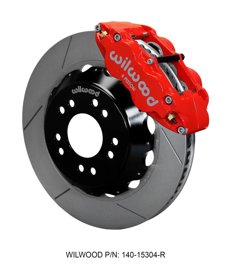 Wilwood Narrow Superlite 6R Front Hat Kit 14.00 Red 63-87 C10 W/ Wilwood Pro Spindles - 140-15304-R 1