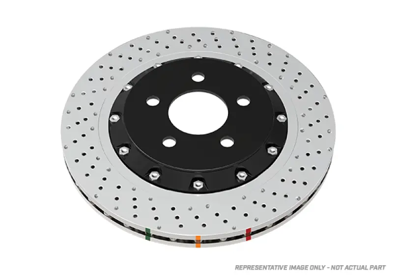 Dba 14-20 Audi A6 Front 5000 Series Drilled And Slotted Rotor W/Silver Hat 1