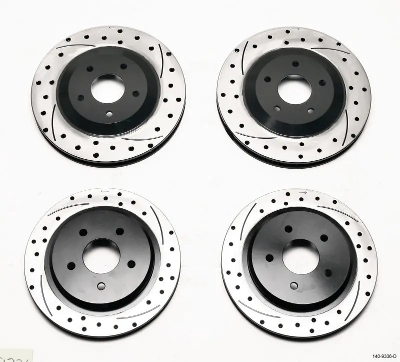 Wilwood Rotor Kit Front/Rear-Drilled 97-04 Corvette C5 All/ 05-13 C6 Base - 140-9336-D 1