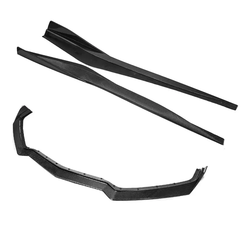 Extreme Online Store Carbon Fiber Front Splitter & Side Skirts Package C8 Corvette (2020+) 1