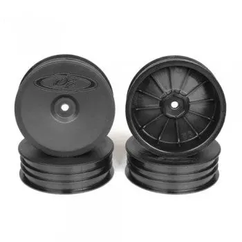 Slim Speedline Buggy Wheels For Associated B6 - B6d / Kyosho Rb6 / Front / Black / 4Pcs 1