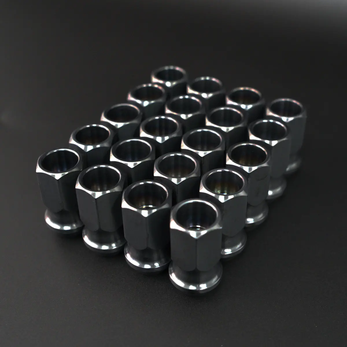 M14×1.5 Mm Titanium Open Gr5 21Mm Black Wheel Lug Nuts Set (Pack Of 20Pcs) 1
