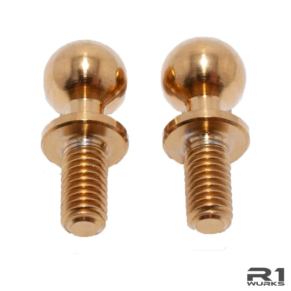 Dc1 Titanium Nitride Coated Titanium 4Mm Ball Stud Pair 1