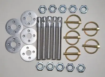 Hood Pin Kit, 1/2" Aluminum Pins 1