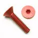 Red 3/8 X 4/40 Flat Head Screw 12 Qty Aluminum Screws 1