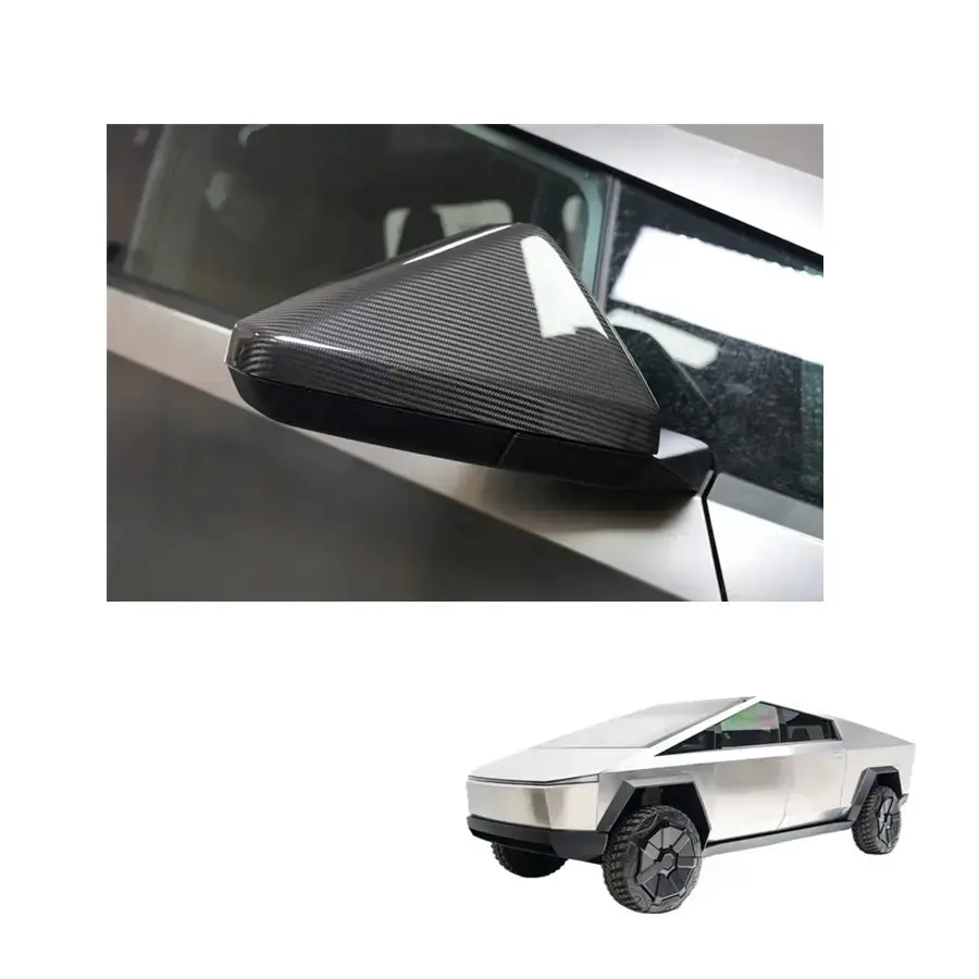 Carbon Fiber Mirror Covers For Tesla Cybertruck (2024+) 1