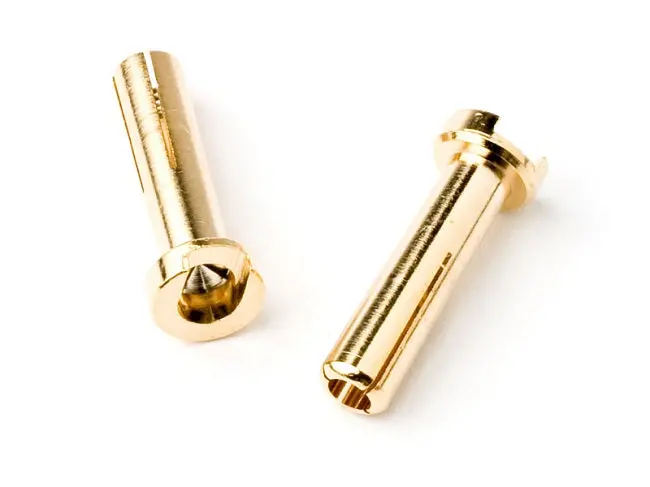 Tq2501 4Mm Low Profile Male Bullet Connector (Gold) (18Mm) (2) 1