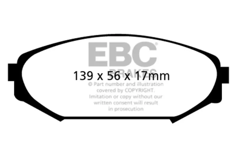 Ebc 00-02 Acura Mdx 3.5 Yellowstuff Front Brake Pads 1