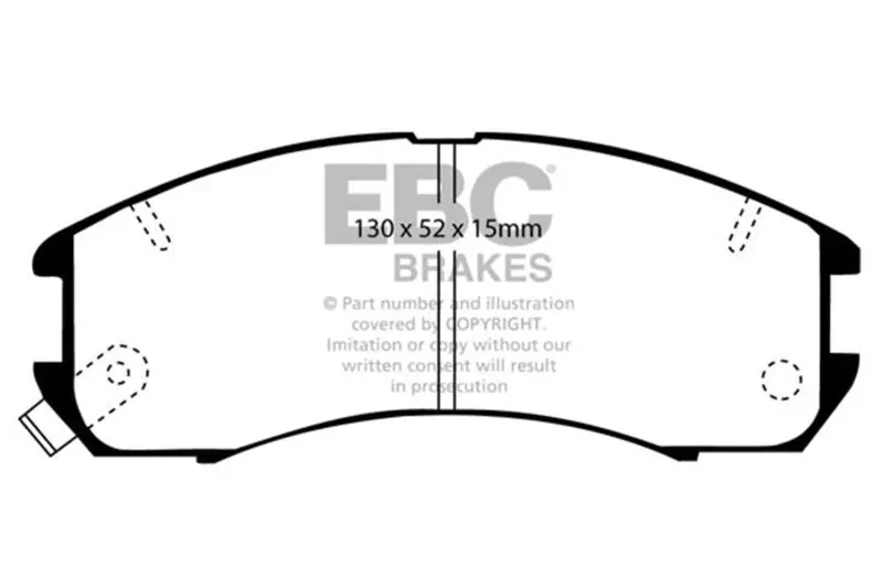 Ebc 89-92 Ford Probe 2.2 Yellowstuff Front Brake Pads 1