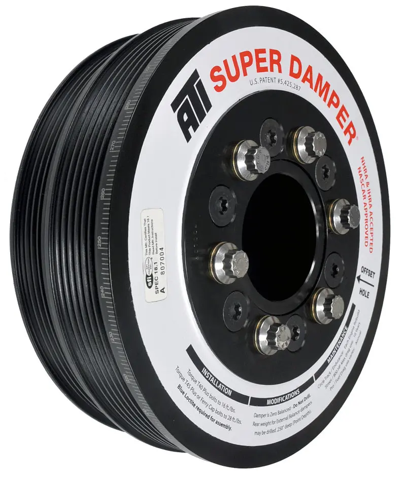 Ati Damper - 7.425In - Steel Lw - 6/4 Grv - Ls1/Ls2 - F & V Body - 6 Bolt - 3 Ring 1