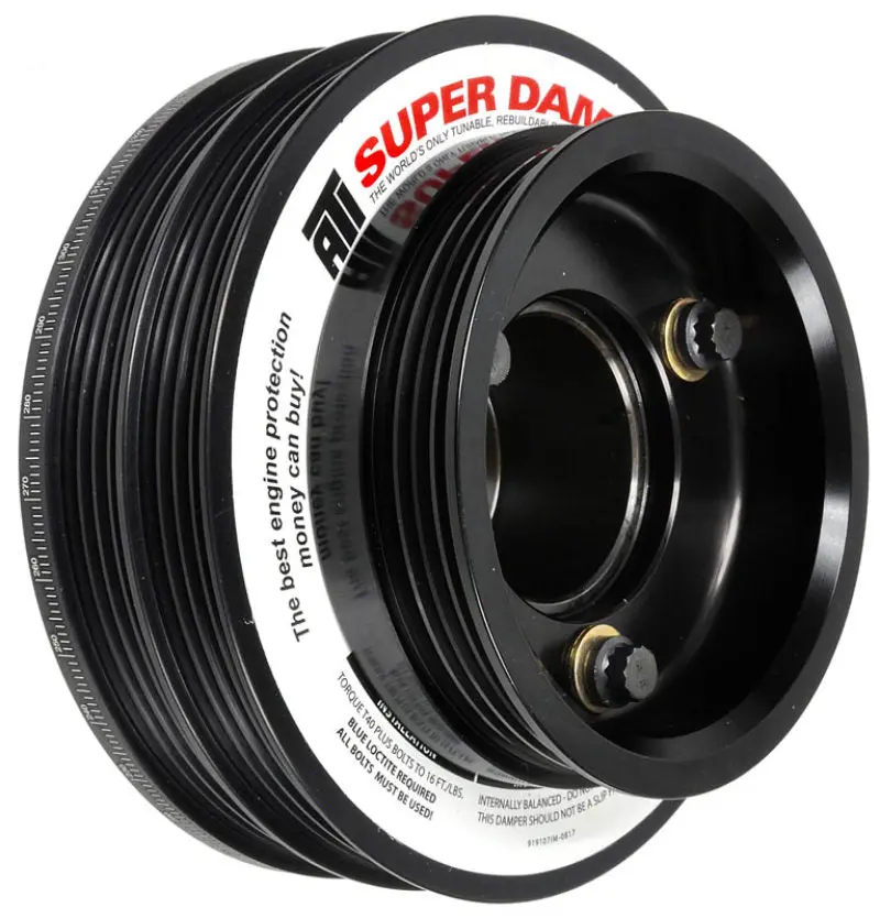 Ati Damper - 5.67In - Alum - (2) 4 Grv - Nissan Rb26 - R32 Only - 1Pc - W/Power Steering Pulley 1