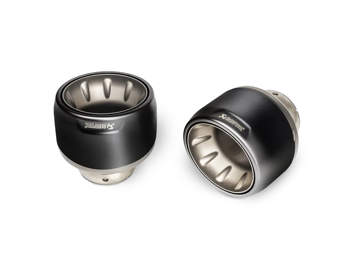 Akrapovic Black Coated Titanium Tail Pipe Set Porsche 718 Gt4 / Spyder / Gts 4.0L 1