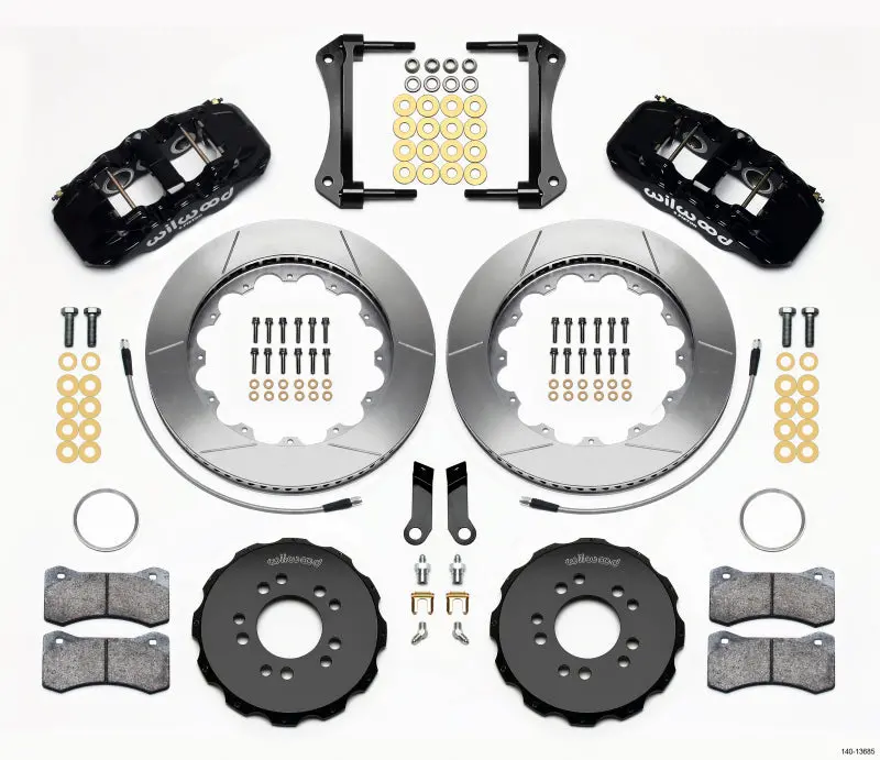 Wilwood Aero6 Front Hat Kit 14.00 2005-2014 Mustang W/ Bmr Suspn. W/Lines - 140-13685 1