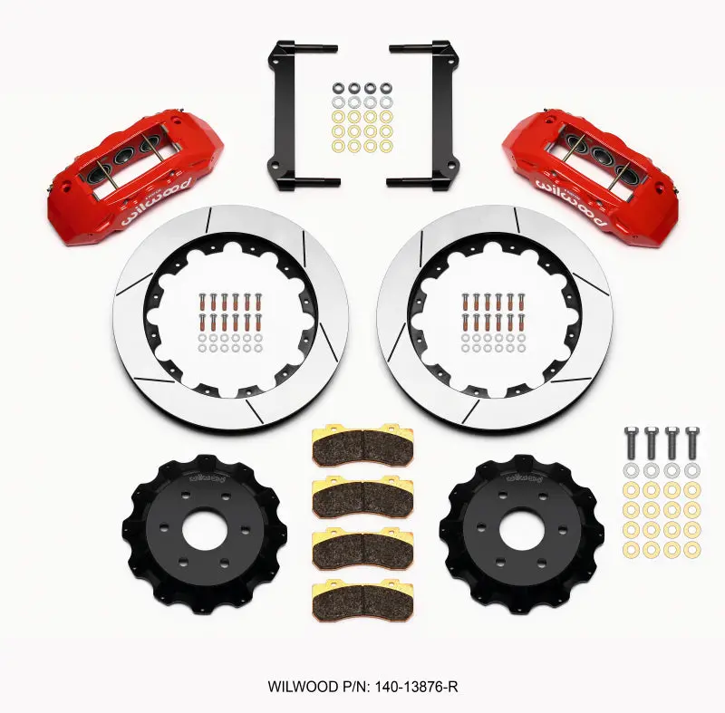 Wilwood Tx6r Front Kit 16.00In Red 1999-2014 Gm Truck/Suv 1500 - 140-13876-R 1