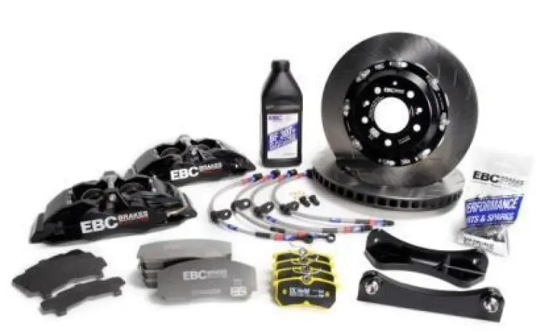 Ebc Racing 00-07 Bmw M3 E46 3.2L Black Apollo-6 Calipers 355Mm Rotors Front Big Brake Kit 1