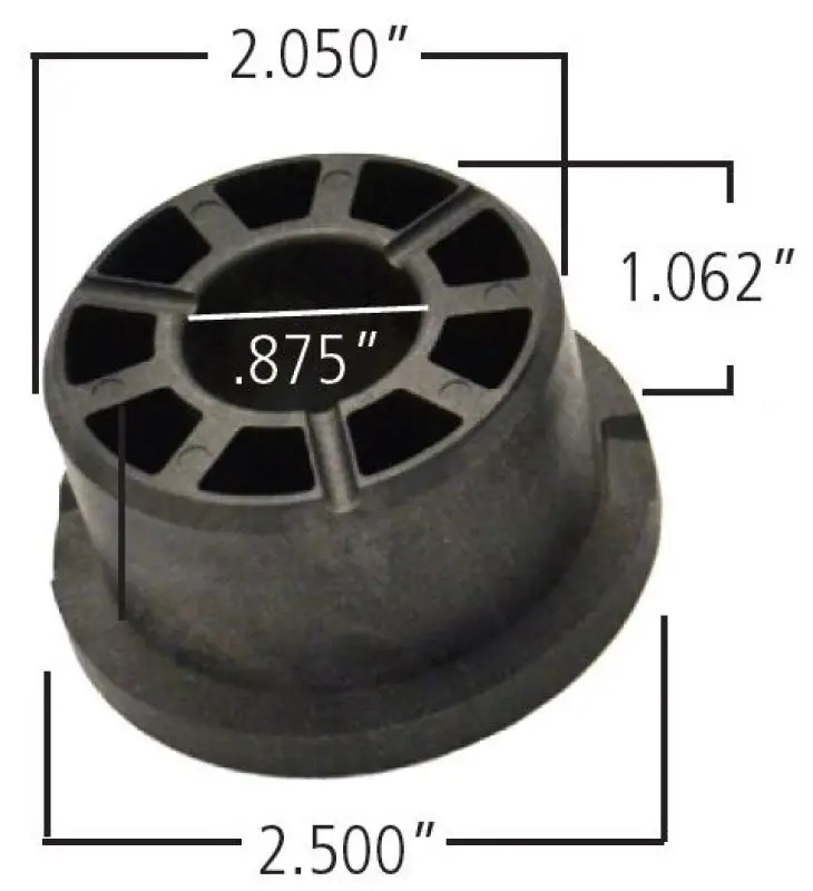 Ridetech Delrin Control Arm Single Bushing 2.5In Large Od / 2.05In Small Od / .875In Id /1.312In Oal 1