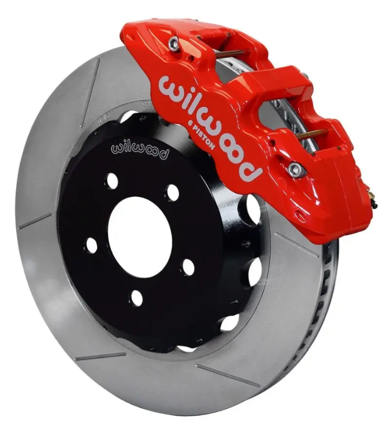 Wilwood Aero6 Front Hat Kit 14.00 Red 2016-Up Camaro W/Lines - 140-14288-R 1