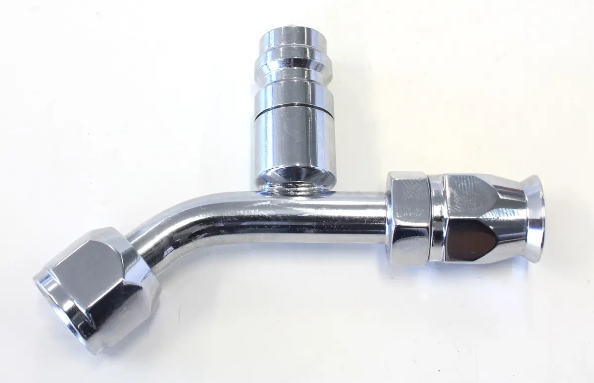 Affce-0645B 45° A/C Fitting With Charge Port For #6 An Lines 1