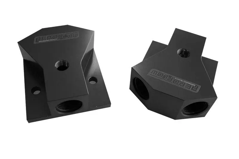Billet Aluminum Y-Block Fitting With 1/8" Npt Port – Af453-10-08Blk 1