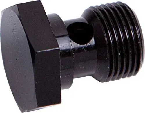 Af722-04Blk Black Anodized 7/16"-20 Alloy Banjo Bolt 1