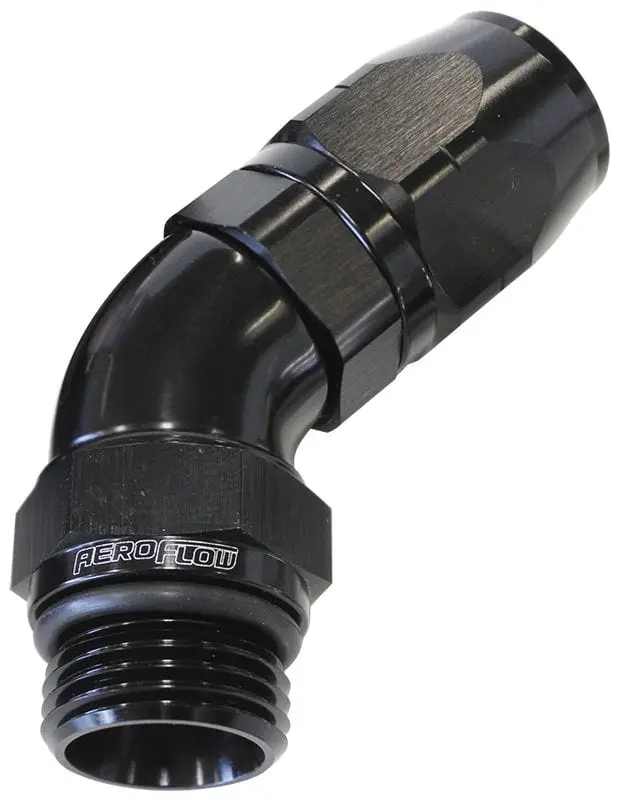 An-12 Orb To An-16 Full-Flow Swivel Hose End – 45° Male, Af544-16-12Blk 1