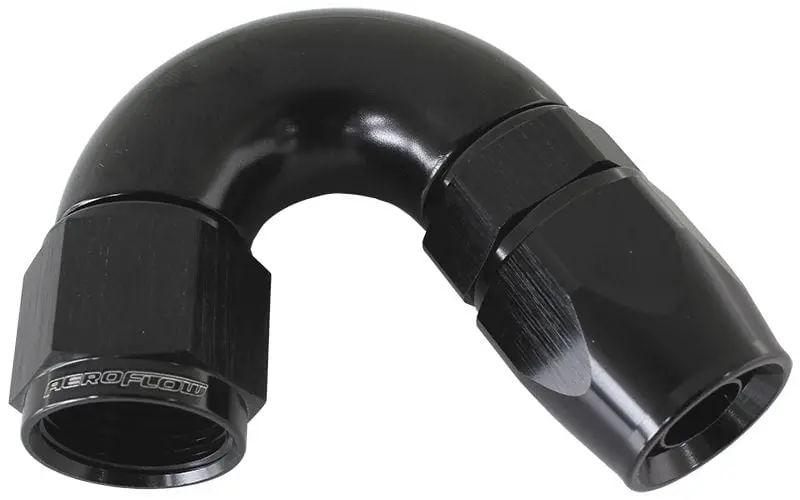 570 Series Ptfe Hose End – -10An Swivel Fitting With 150° Bend (Af575-10Dblk) 1