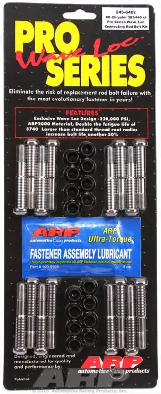 Arp Pro Series Wave-Loc Rod Bolts For High-Performance Engines (Part #245-6402) 1